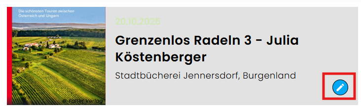Veranstaltung bearbeiten