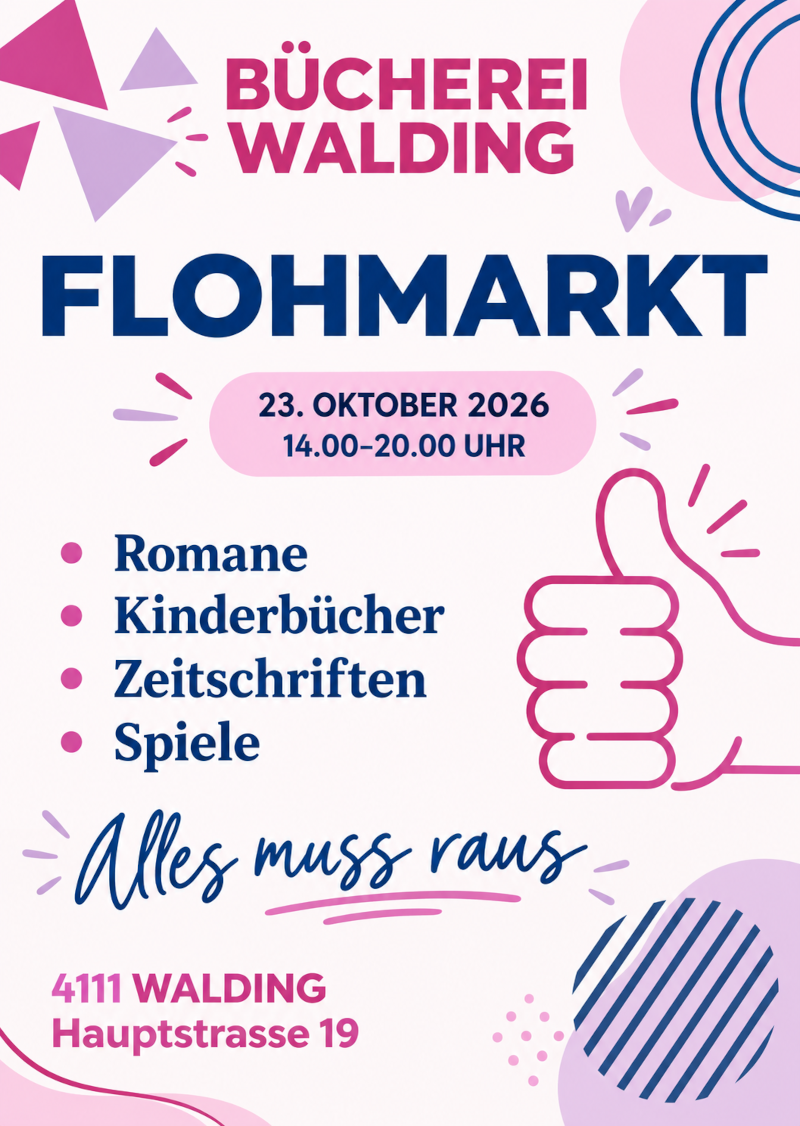 Plakat Flohmarkt Bib Walding